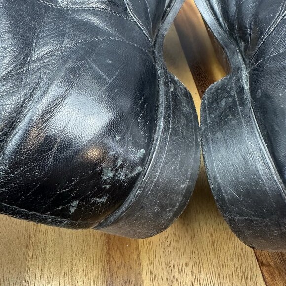 VTG Dingo Size 13D Black Leather Side Zip Ankle Shoes Dress Boots 4450 - Picture 10 of 13